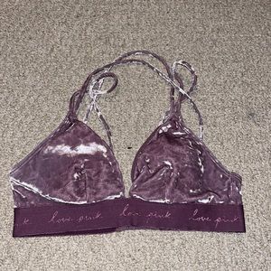 purple, pink bralette